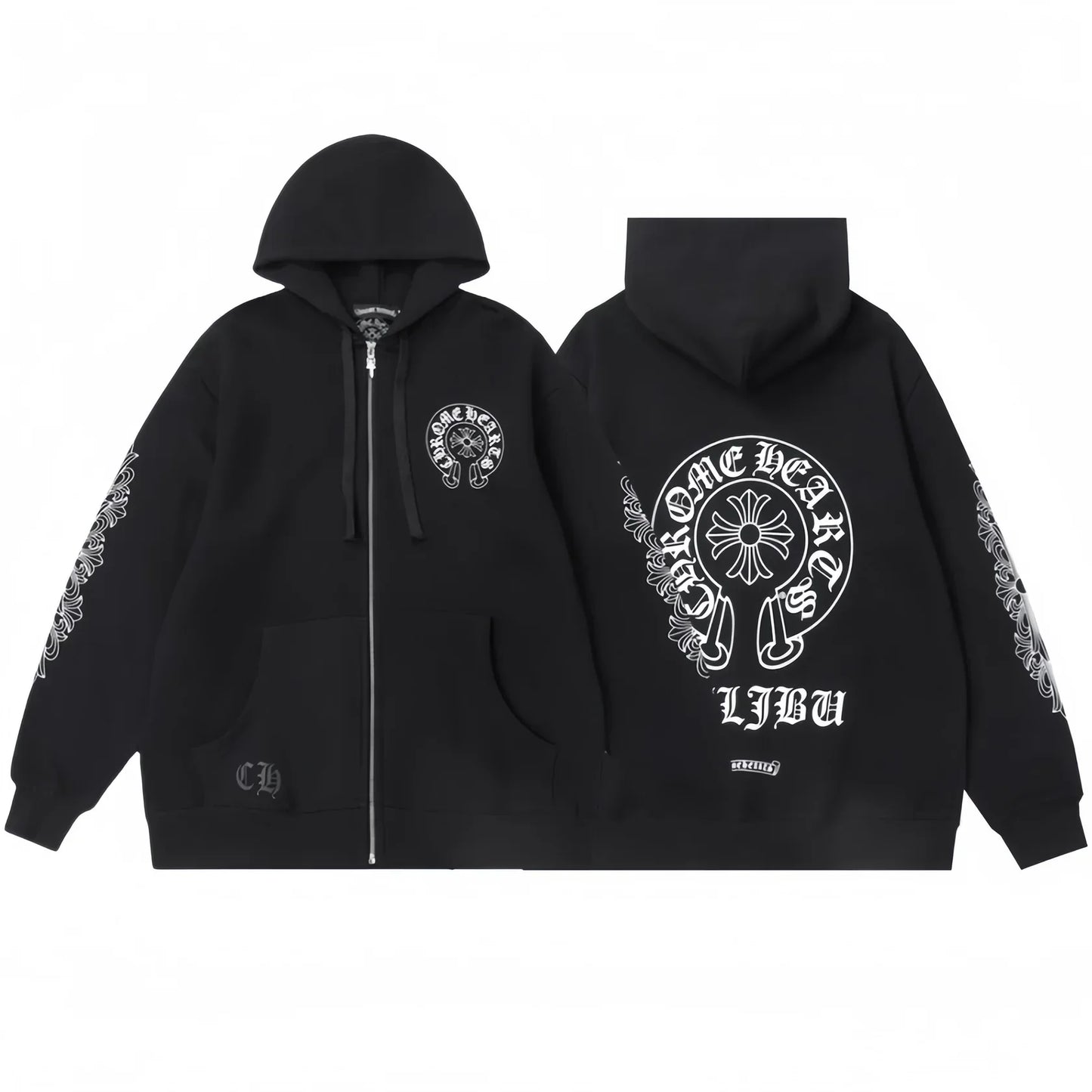 Chrome Hearts Zip Up Hoodie 8515